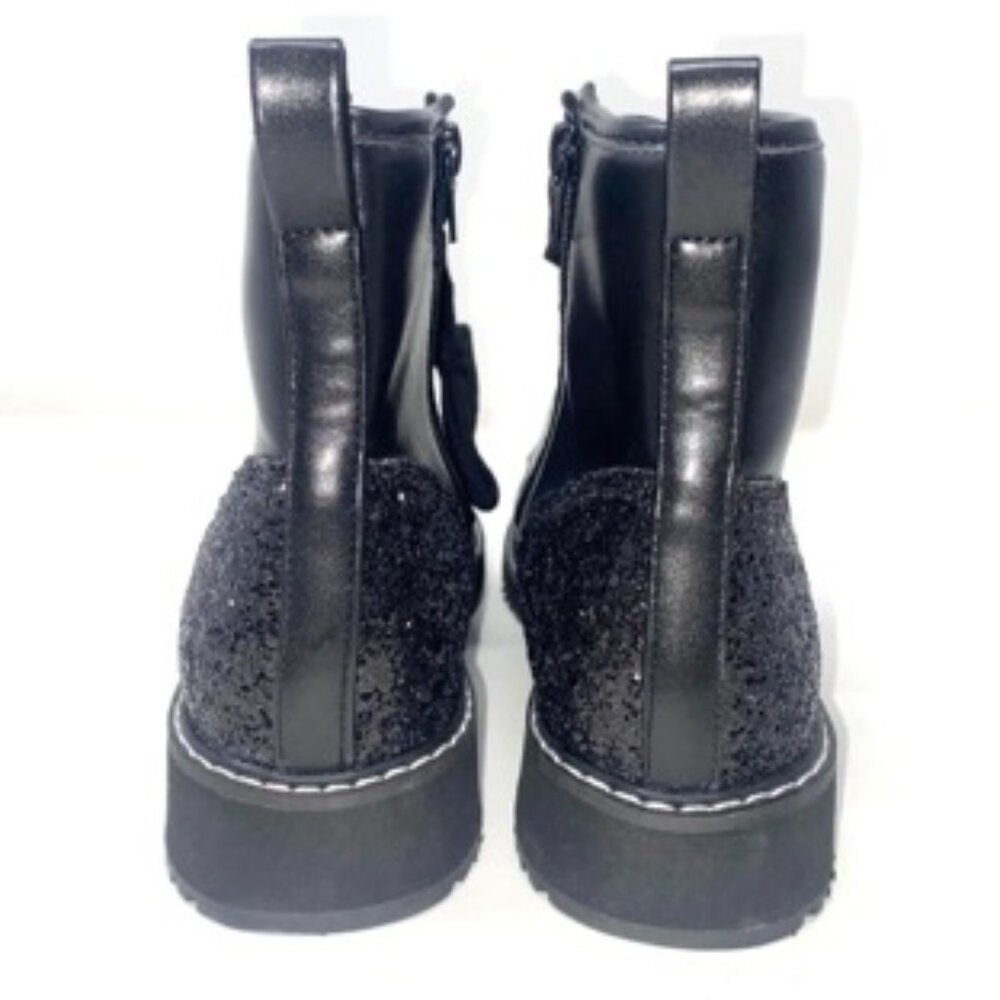 Madden Girl I-MKURT Black Side Zip Sparkle Ankle Boots Size 5 - Picture 3 of 6